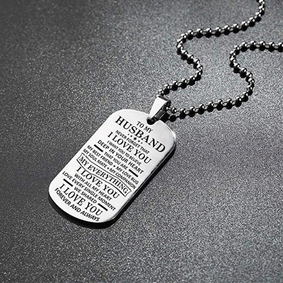 To My Husband Necklace Gift for Valentines Day - Picture 2 of 5